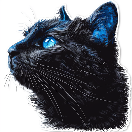 Russian Blue cat Vinyl Decal Sticker for Car, Laptop, Tumbler and more # F07880