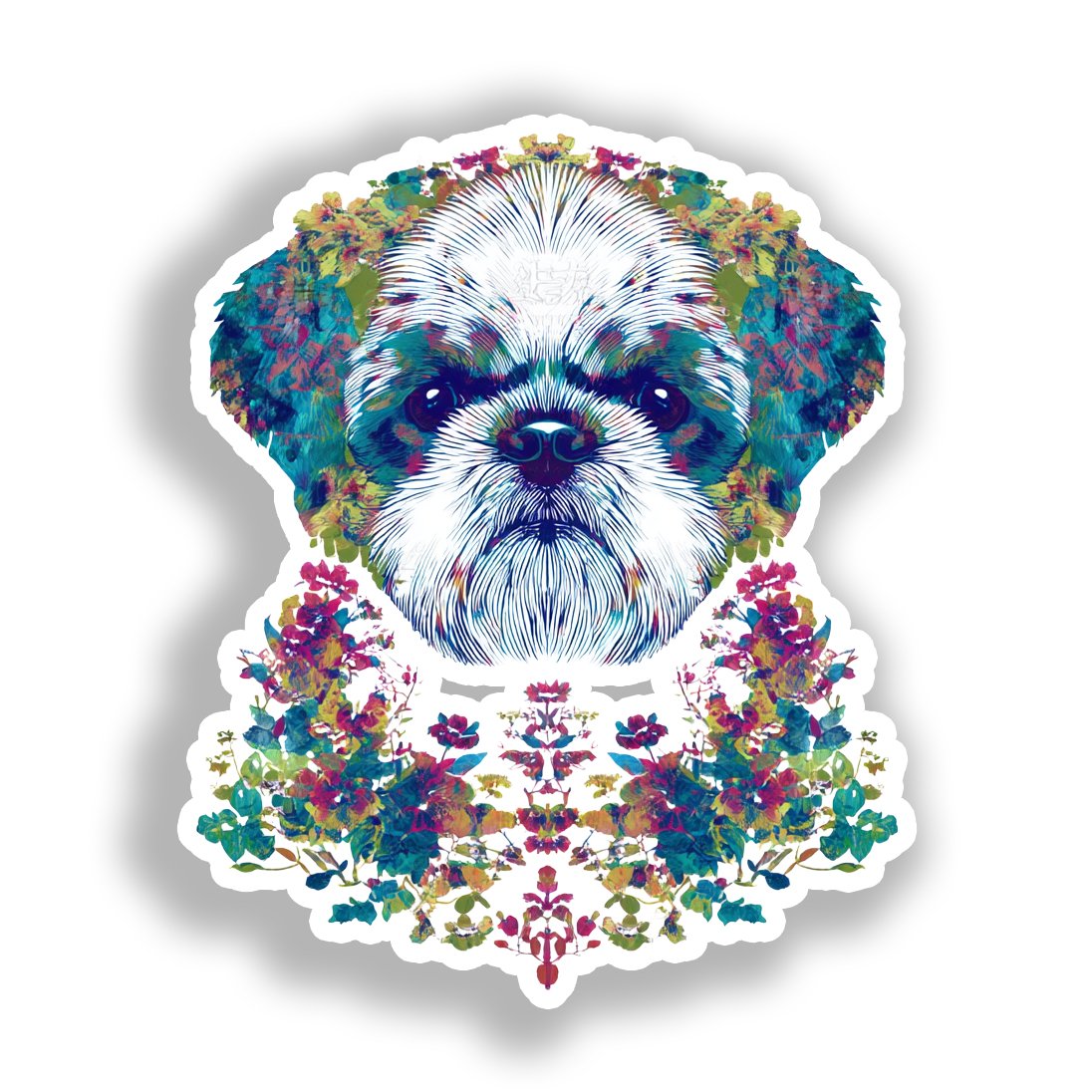 Shih Tzu Dog Vinyl Decal Sticker for Car, Laptop, Tumbler and more # A019154-4" x 4"