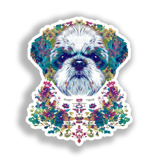 Shih Tzu Dog Vinyl Decal Sticker for Car, Laptop, Tumbler and more # A019154-4" x 4"