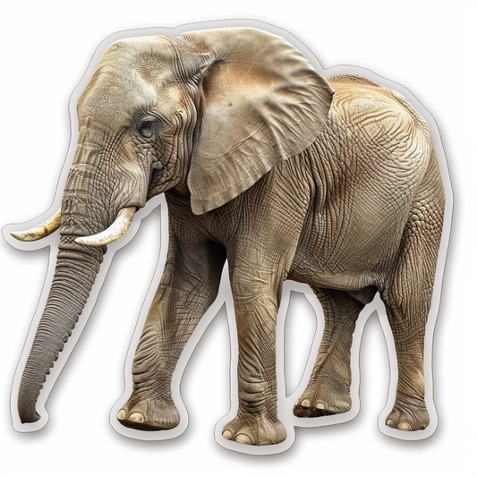 Elephant Expressive surreal Vinyl Decal Sticker for Car, Laptop, Tumbler and more # F022166-4" x 4"