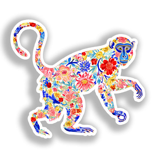 Monkey Vinyl Decal Sticker for Car, Laptop, Tumbler and more # A019109-4" x 4"