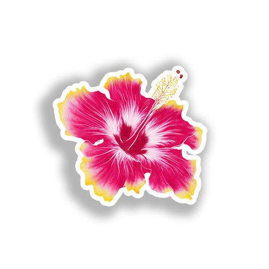 Hibiscus Flower Vinyl Decal Sticker for Car, Laptop, Tumbler and more # A019517-4" x 4"