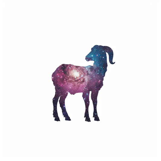 Goat majestic Expressive surreal Vinyl Decal Sticker for Car, Laptop, Tumbler and more # F020728-4" x 4"