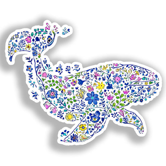 Whale   Vinyl Decal Sticker for Car, Laptop, Tumbler and more # A018371-4" x 4"
