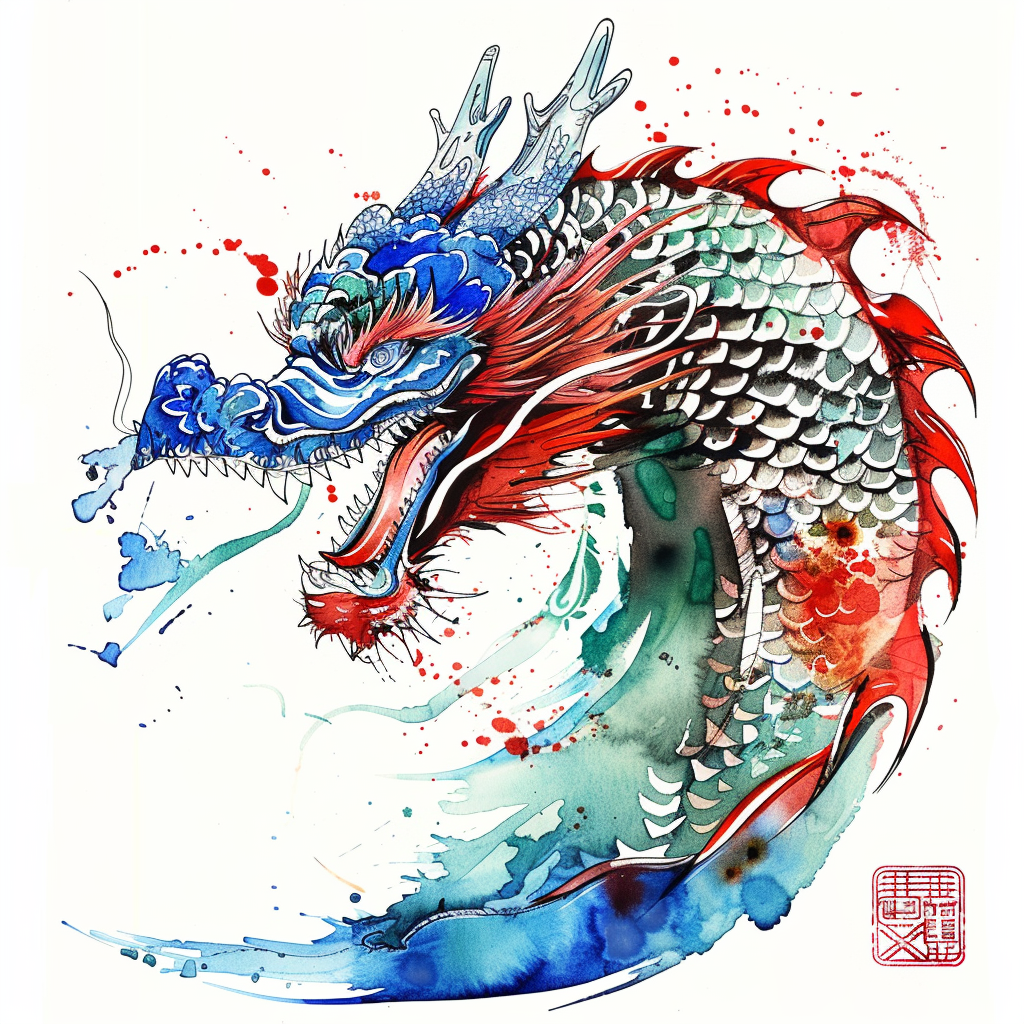 Dragon majestic Expressive surreal Vinyl Decal Sticker for Car, Laptop, Tumbler and more # F019093