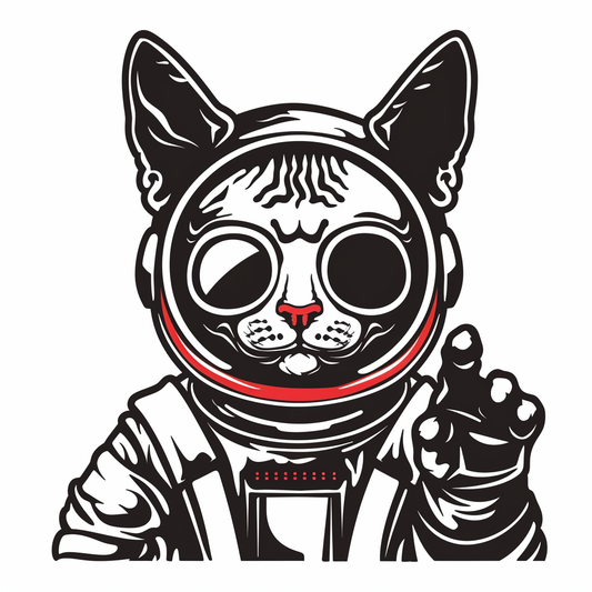Adorable Cornish Rex Cat Expressive surreal Vinyl Decal Sticker for Car, Laptop, Tumbler and more # F021461-4" x 4"