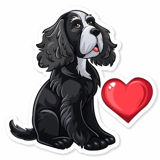 Cocker Spaniel Dog majestic Expressive surreal Vinyl Decal Sticker for Car, Laptop, Tumbler and more # F019764-4" x 4"
