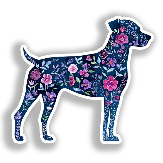 Medium Breed Dog Vinyl Decal Sticker for Car, Laptop, Tumbler and more # A019410-4" x 4"