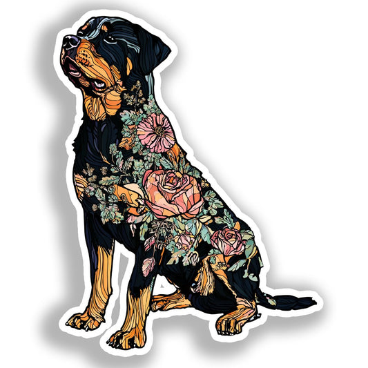 Rottweiler Dog Vinyl Decal Sticker for Car, Laptop, Tumbler and more # A018161-4" x 4"