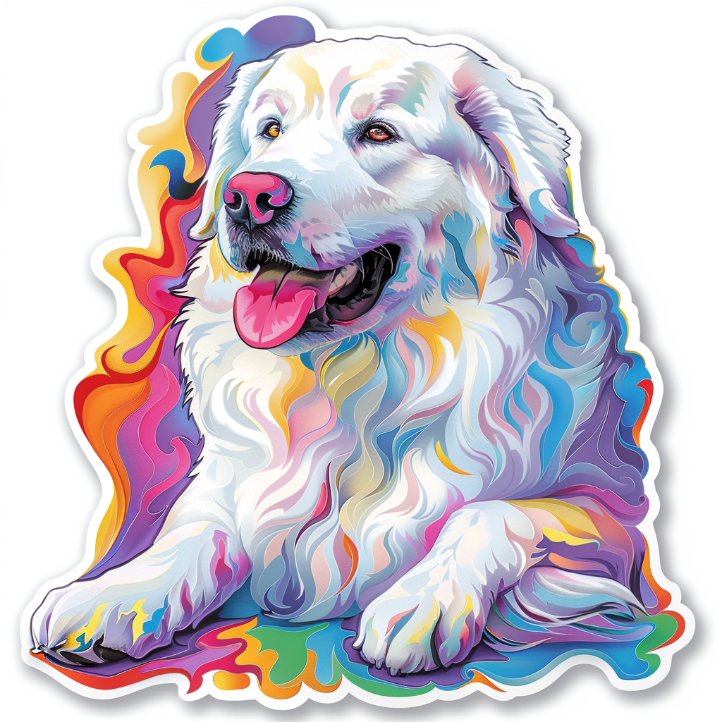 Sticker of Great Pyrenees dog  Vinyl Decal Sticker for Car, Laptop, Tumbler and more # F023650