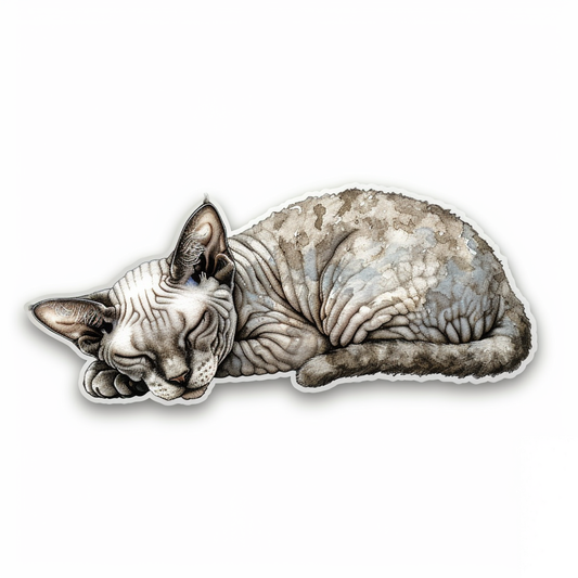 Devon Rex Cat Vinyl Decal Sticker for Car, Laptop, Tumbler and more # F09776