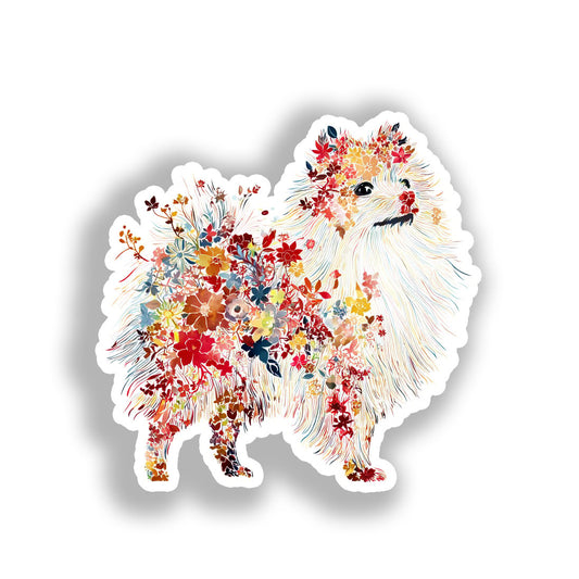 Pomeranian Dog Vinyl Decal Sticker for Car, Laptop, Tumbler and more # A017348-4" x 4"