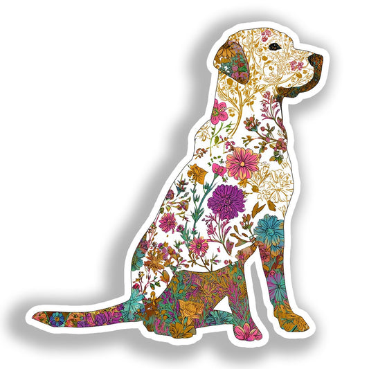 Labrador Retriever Dog Vinyl Decal Sticker for Car, Laptop, Tumbler and more # A019445-4" x 4"