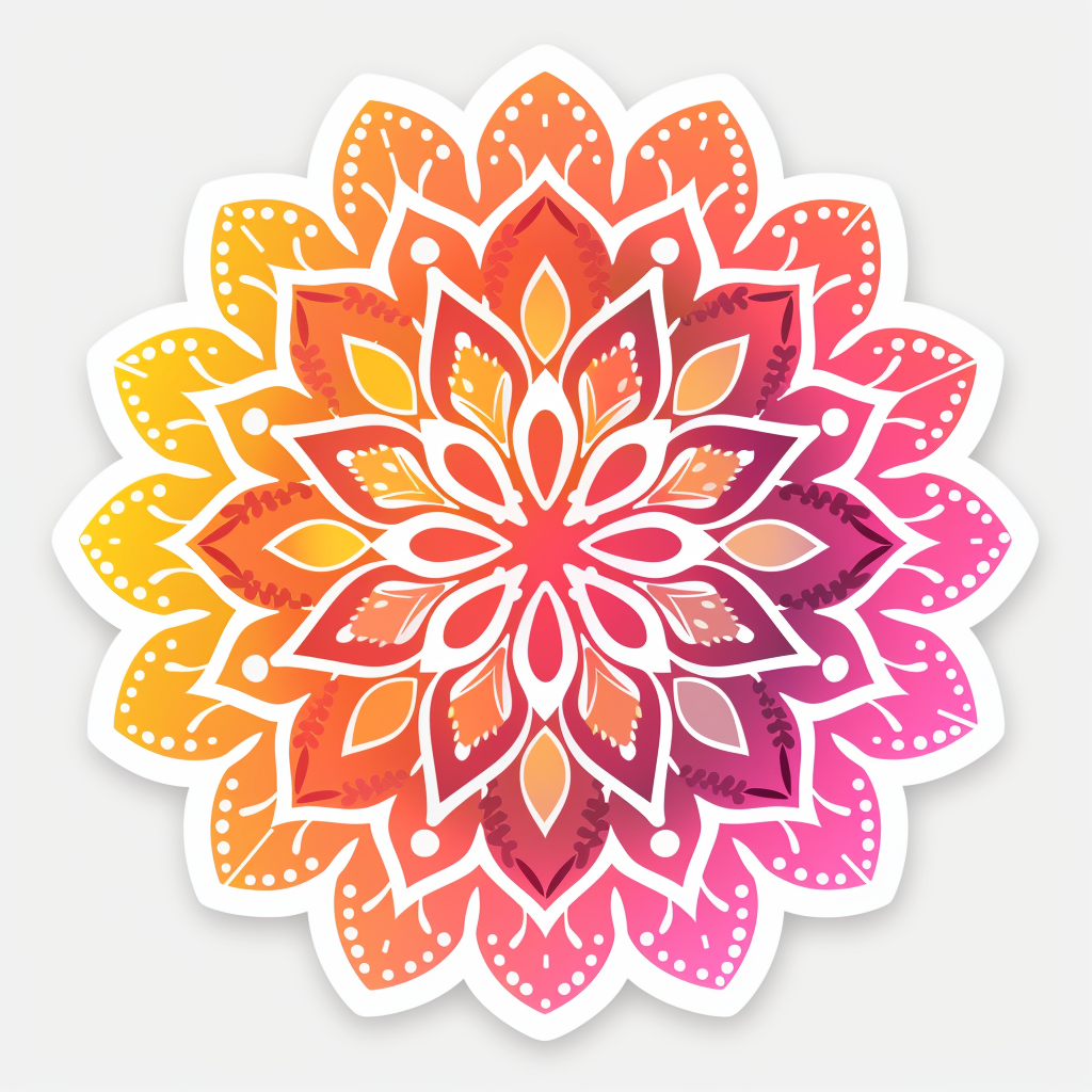 Mandala Vinyl Decal Sticker for Car, Laptop, Tumbler and more # F08275