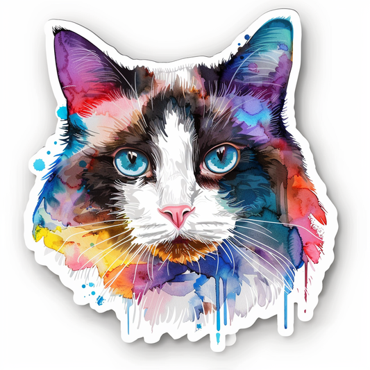 Ragdoll Cat Vinyl Decal Sticker for Car, Laptop, Tumbler and more # F010248