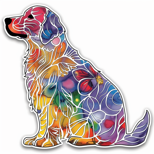 Golden Retriever Dog Vinyl Decal Sticker for Car, Laptop, Tumbler and more # F010571