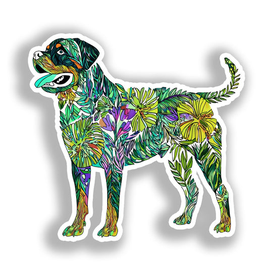 Rottweiler Dog Vinyl Decal Sticker for Car, Laptop, Tumbler and more # A018100-4" x 4"