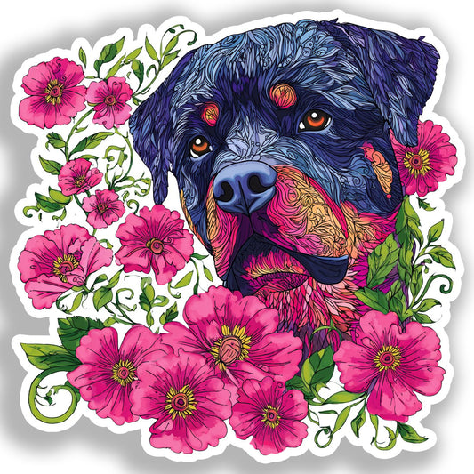 Rottweiler Dog Vinyl Decal Sticker for Car, Laptop, Tumbler and more # A018213-4" x 4"
