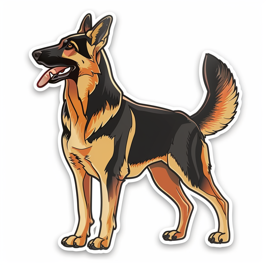 German Shepherd Dog Vinyl Decal Sticker for Car, Laptop, Tumbler and more # F011717