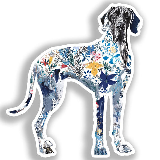 Great Dane Dog Vinyl Decal Sticker for Car, Laptop, Tumbler and more # A019501-4" x 4"