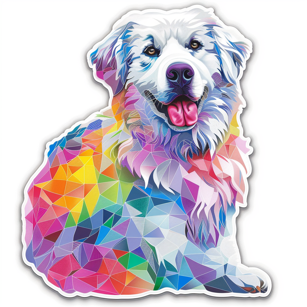 Sticker of Great Pyrenees dog  Vinyl Decal Sticker for Car, Laptop, Tumbler and more # F023645