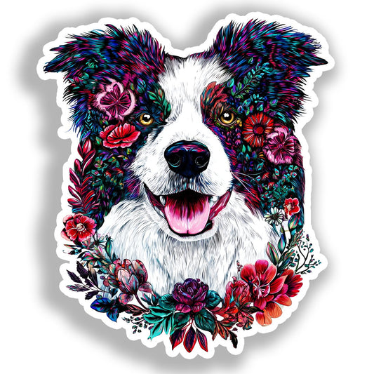 Border Callie Dog Vinyl Decal Sticker for Car, Laptop, Tumbler and more # A018989-4" x 4"