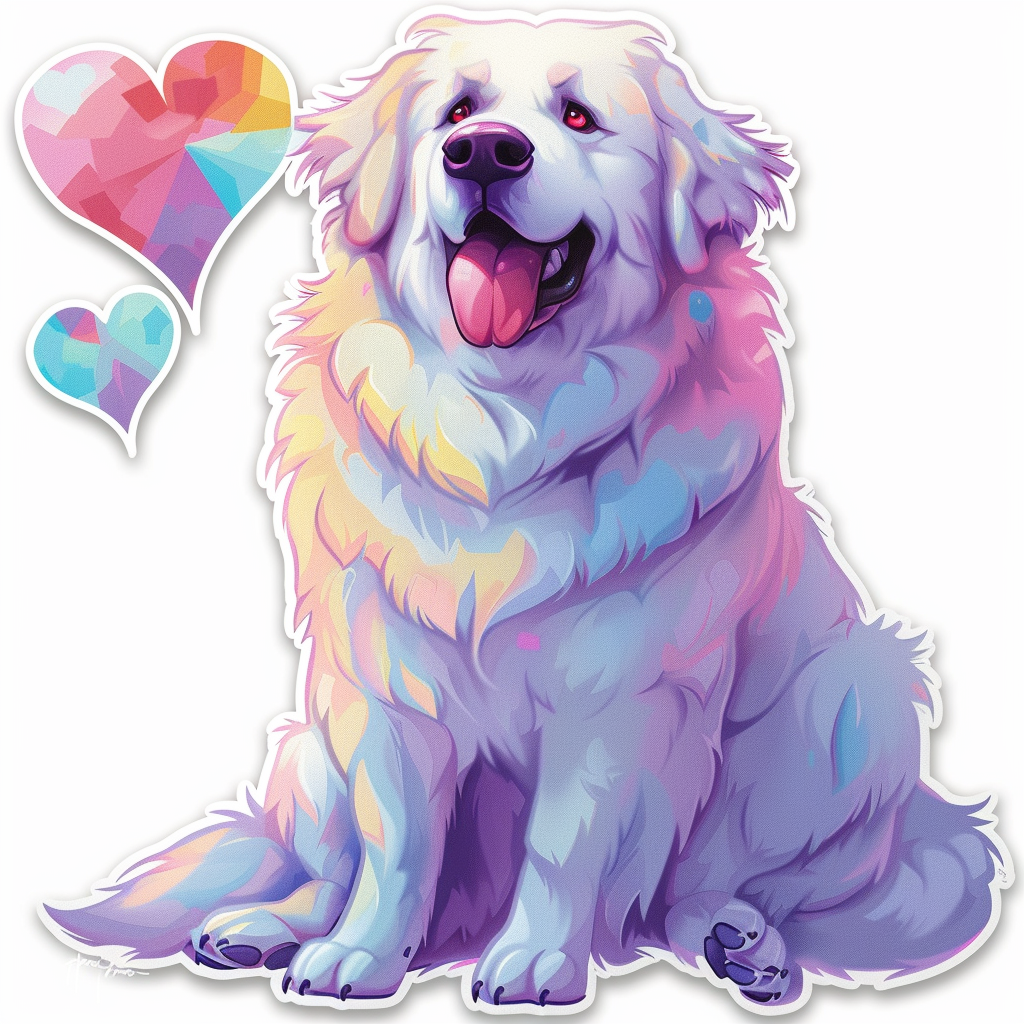 Sticker of Great Pyrenees dog  Vinyl Decal Sticker for Car, Laptop, Tumbler and more # F023652