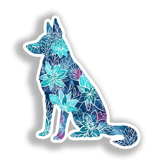German Shepherd Dog Vinyl Decal Sticker for Car, Laptop, Tumbler and more # A019598-4" x 4"