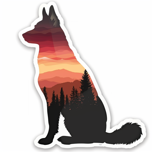 German Shepherd Dog Vinyl Decal Sticker for Car, Laptop, Tumbler and more # F07739