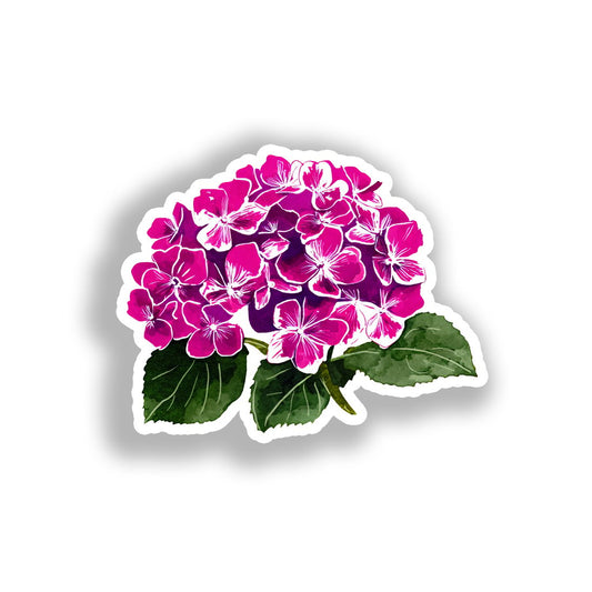 Hydragea Flower Vinyl Decal Sticker for Car, Laptop, Tumbler and more # A019512-4" x 4"