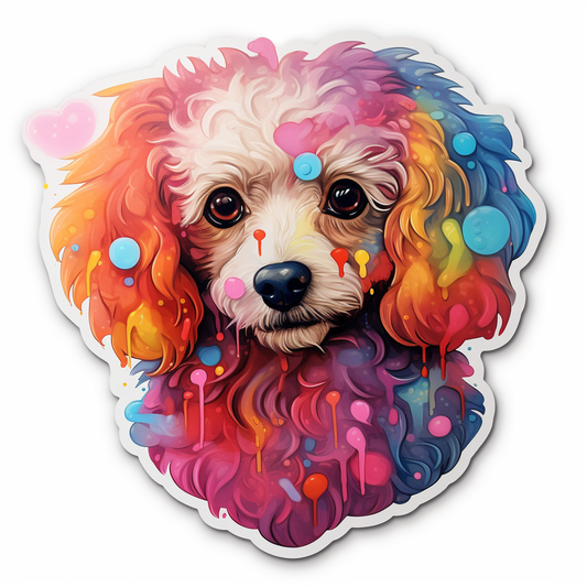Poodle dog Heartcore Vinyl Decal Sticker for Car, Laptop, Tumbler and more # F012255