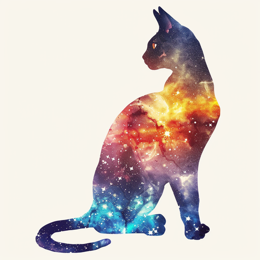 Abyssinian Cat astronaut majestic Expressive surreal Vinyl Decal Sticker for Car, Laptop, Tumbler and more # F021210-4" x 4"