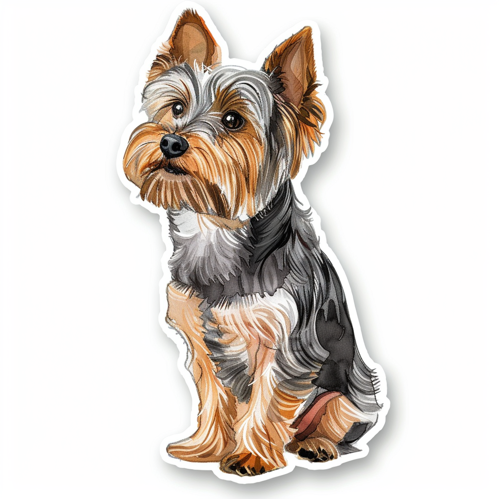 Yorkshire Terrier Dog Vinyl Decal Sticker for Car, Laptop, Tumbler and more # F07175