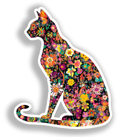 Abyssian Cat Vinyl Decal Sticker for Car, Laptop, Tumbler and more # A018850-4" x 4"