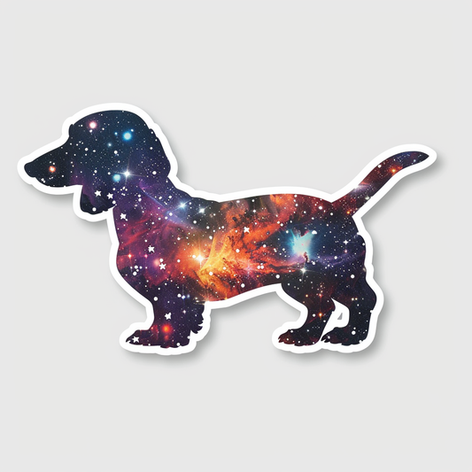 Dachshund Dog galaxy Vinyl Decal Sticker for Car, Laptop, Tumbler and more # F012984