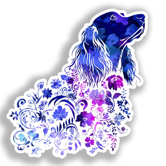 Cocker Spaniel Dog Vinyl Decal Sticker for Car, Laptop, Tumbler and more # A019774-4" x 4"