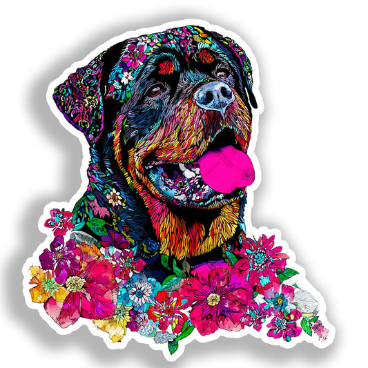 Rottweiler Dog Vinyl Decal Sticker for Car, Laptop, Tumbler and more # A018134-4" x 4"