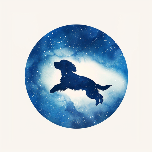 Cocker Spaniel Dog majestic Expressive surreal Vinyl Decal Sticker for Car, Laptop, Tumbler and more # F020356-4" x 4"