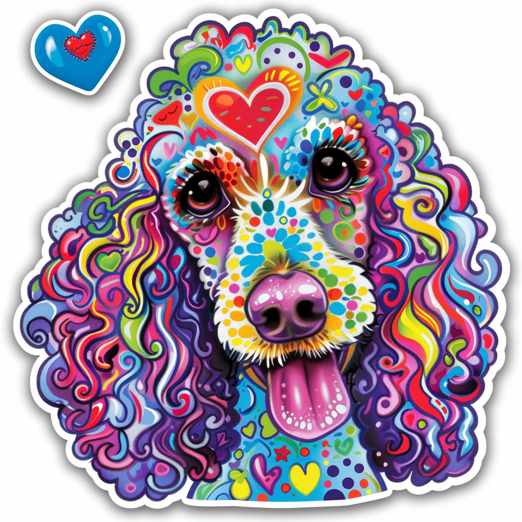 Poodle Dog heartcore Vinyl Decal Sticker for Car, Laptop, Tumbler and more # F012287