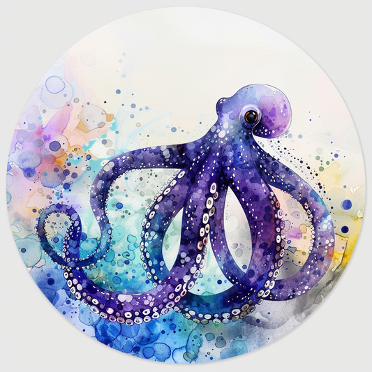 Sticker of a Octopus heartcore majestic Expressive surreal Vinyl Decal Sticker for Car, Laptop, Tumbler and more # F015439