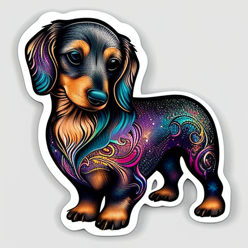 Heartcore Dachshund Dog Vinyl Decal Sticker for Car, Laptop, Tumbler and more # F012736