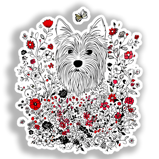 Yorkshire Terrier Dog Vinyl Decal Sticker for Car, Laptop, Tumbler and more # A017189-4" x 4"