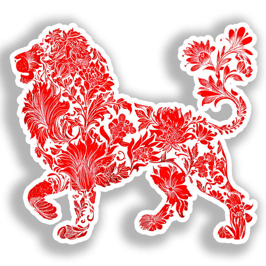 Lion Vinyl Decal Sticker for Car, Laptop, Tumbler and more # A018484-4" x 4"