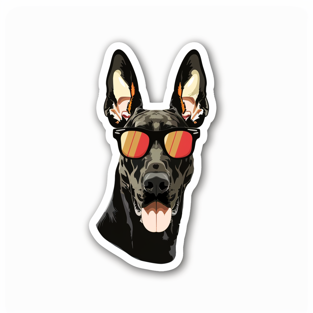 Great Dane Dog Expressive surreal Vinyl Decal Sticker for Car, Laptop, Tumbler and more # F022687