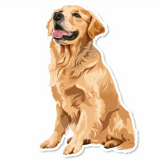 Golden Retriever Dog Vinyl Decal Sticker for Car, Laptop, Tumbler and more # F010533