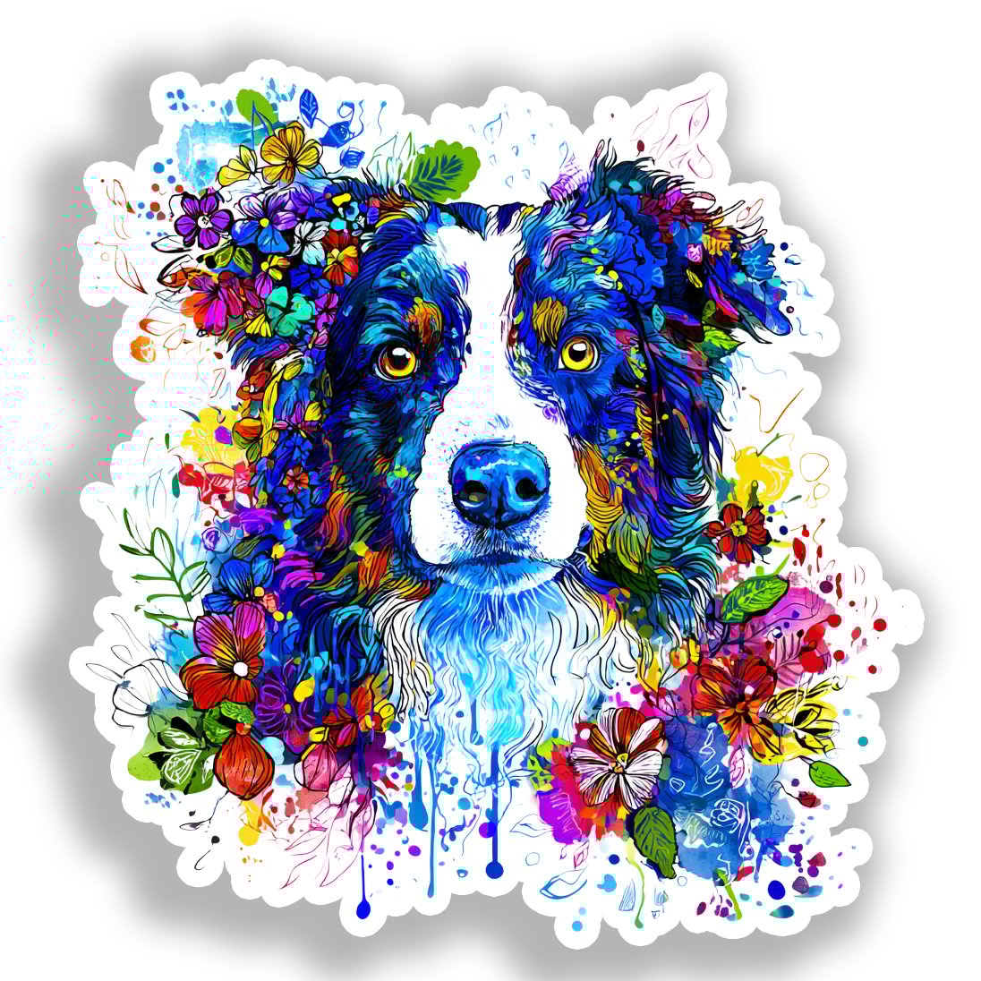 Australian Shepherd Dog Vinyl Decal Sticker for Car, Laptop, Tumbler and more # A018689-4" x 4"
