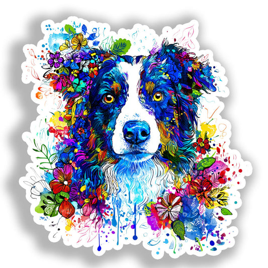 Australian Shepherd Dog Vinyl Decal Sticker for Car, Laptop, Tumbler and more # A018689-4" x 4"