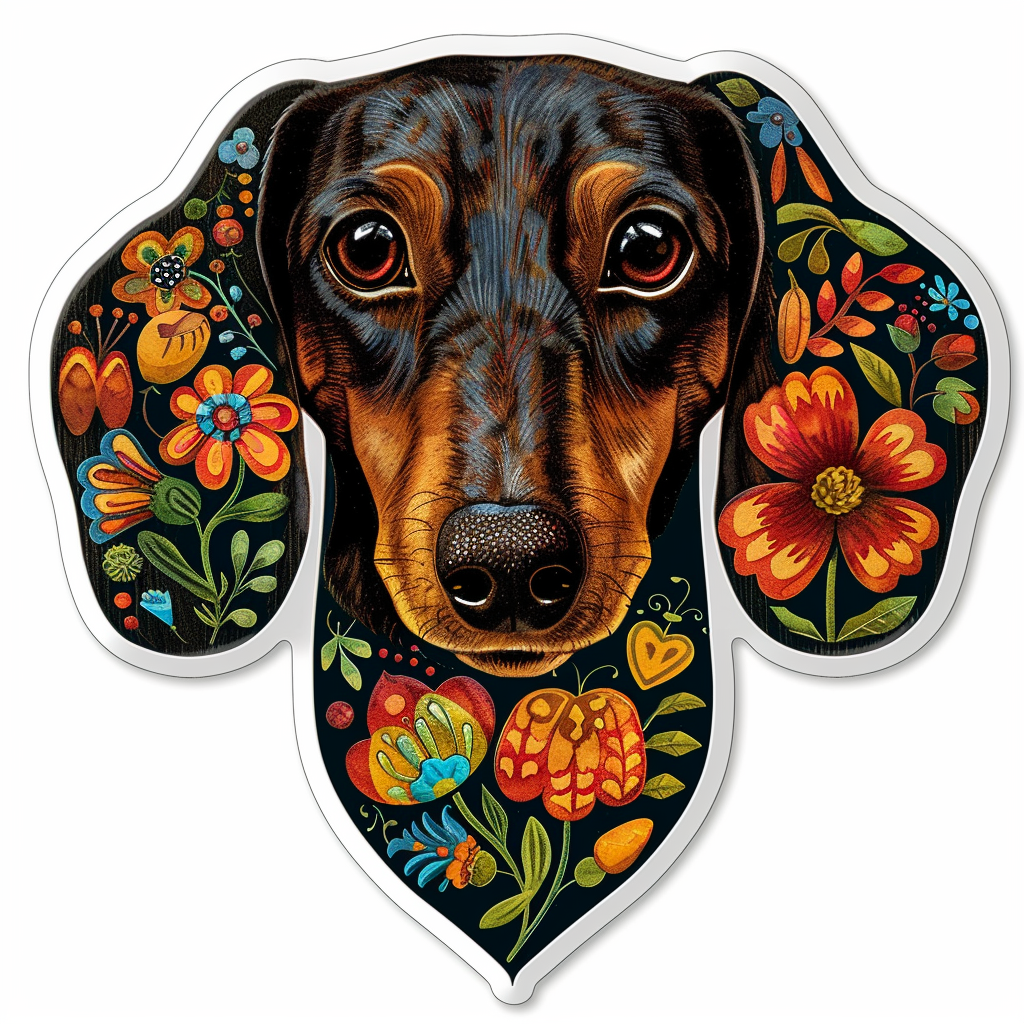 Dachshund Dog Vinyl Decal Sticker for Car, Laptop, Tumbler and more # F012800