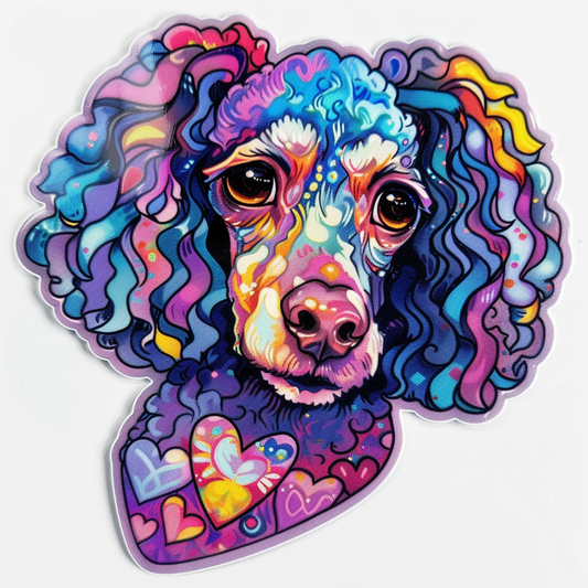 Poodle Dog heartcore Vinyl Decal Sticker for Car, Laptop, Tumbler and more # F012273