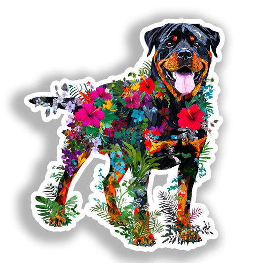 Rottweiler Dog Vinyl Decal Sticker for Car, Laptop, Tumbler and more # A018136-4" x 4"